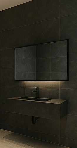 Dunkles Spa-Badezimmer in Salzburg Umgebung